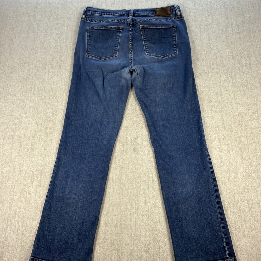 Lauren Ralph Lauren Jeans Womens 10 Blue Straight Leg Logo Preppy Medium Wash - Picture 14 of 16